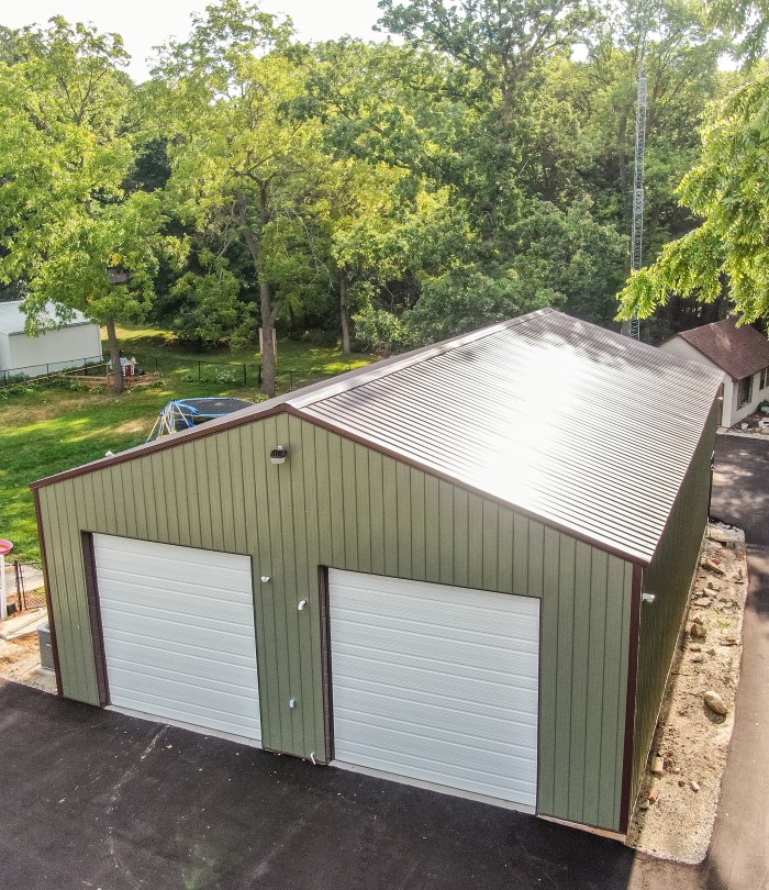 Custom new shed construction project in Cedar Falls IA