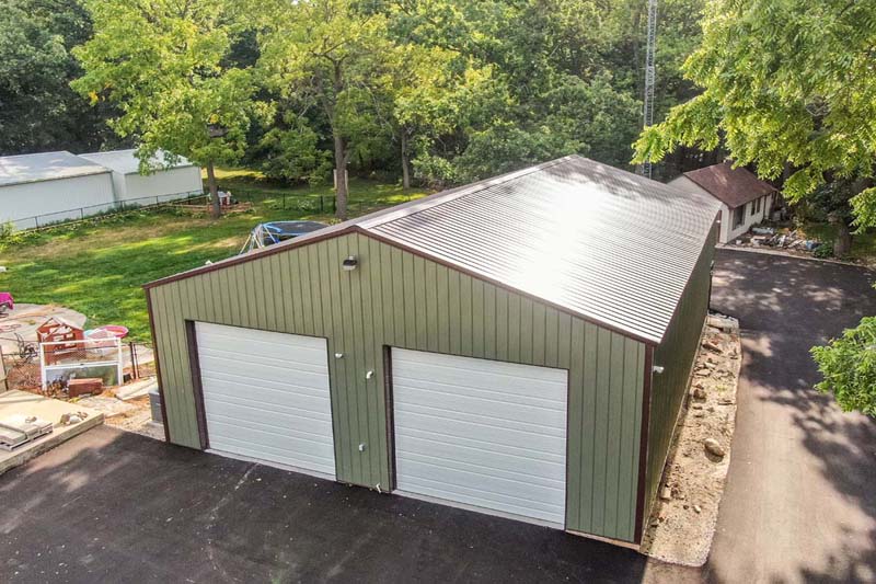 Custom new shed construction project in Cedar Falls IA